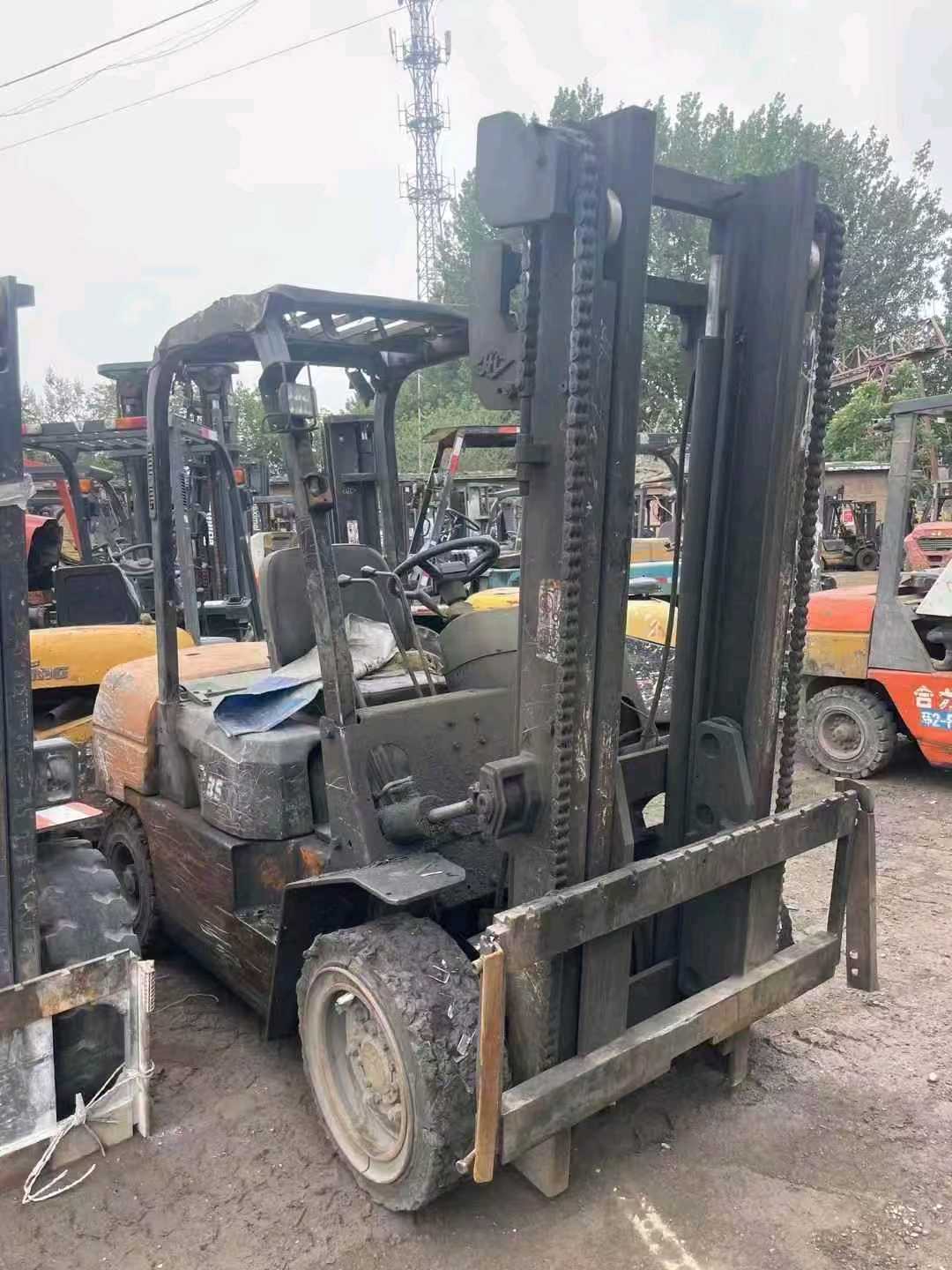 山东德州二手杭叉R系列3.5吨0款升高3米柴油叉车