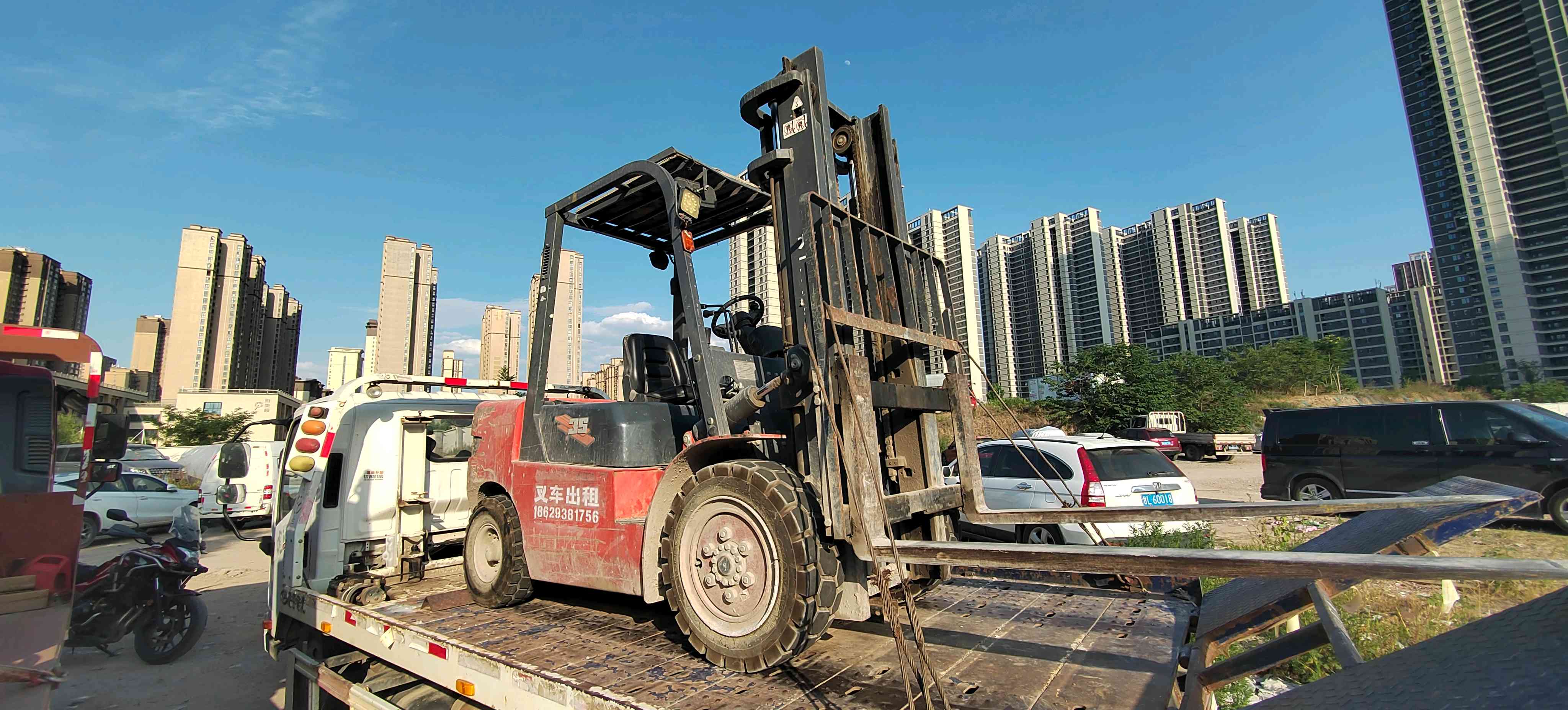 陕西西安二手龙工FD系列3.5吨2021款升高3米柴油叉车