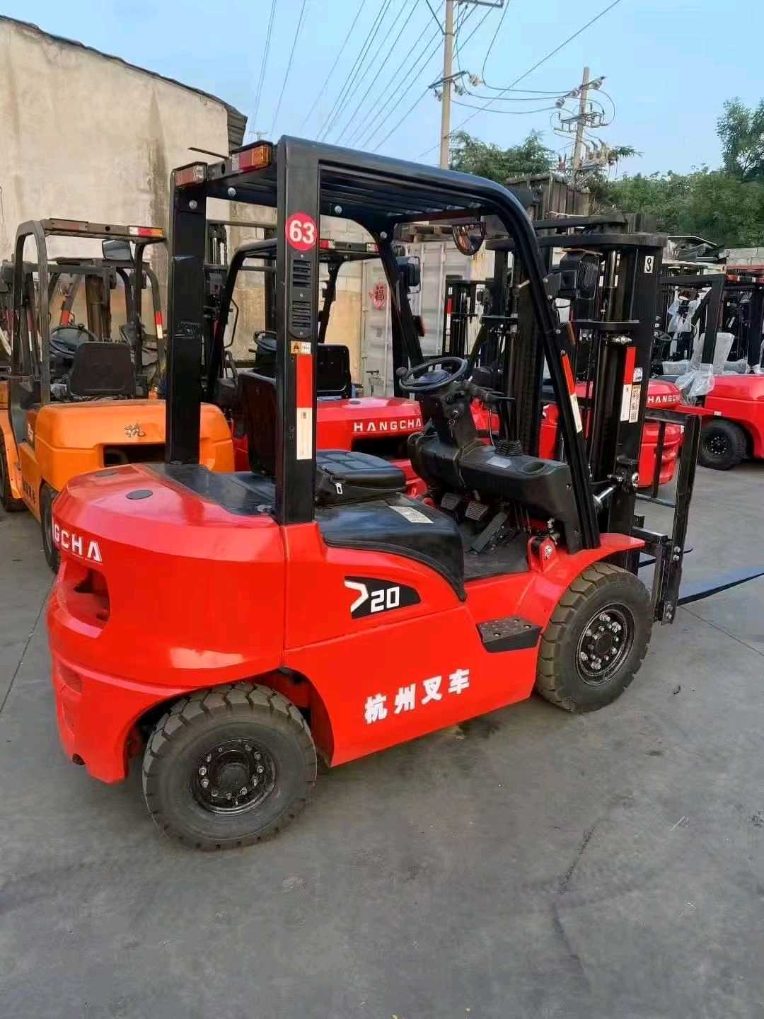 山东省潍坊市潍城区和平路1号二手杭叉2吨2020款升高0米柴油叉车