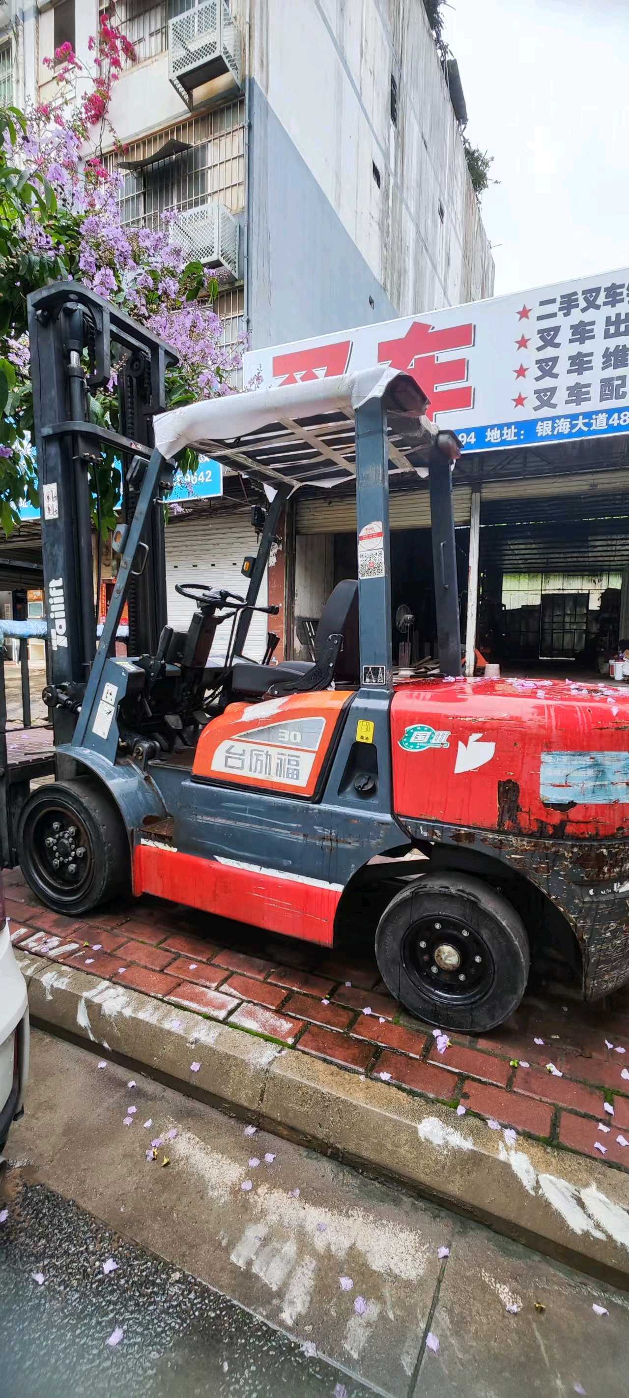 广西南宁二手台励福7L系列3吨2019款升高4.5米柴油叉车