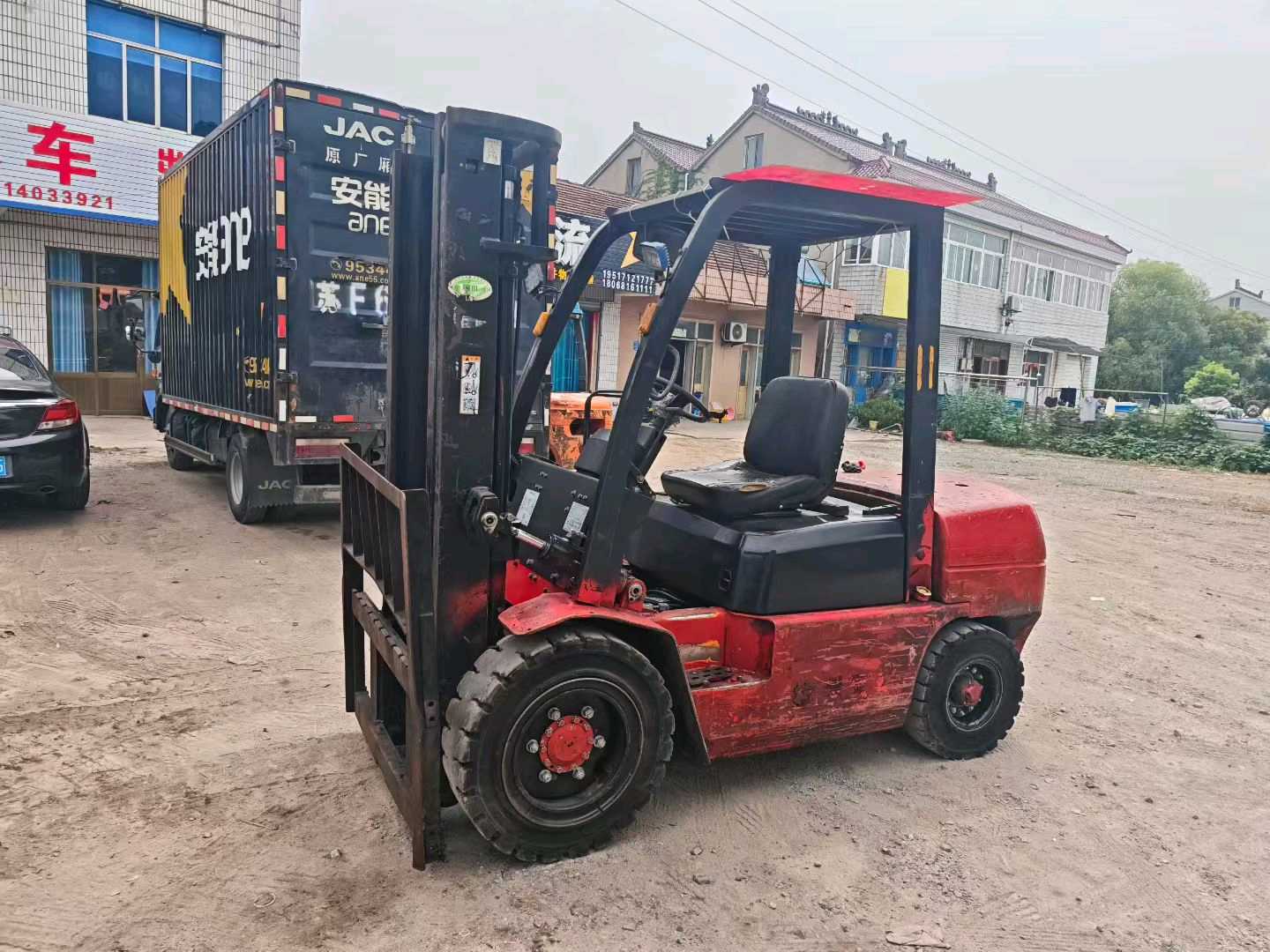 江苏南通二手杭叉A系列3.5吨2018款升高3米柴油叉车
