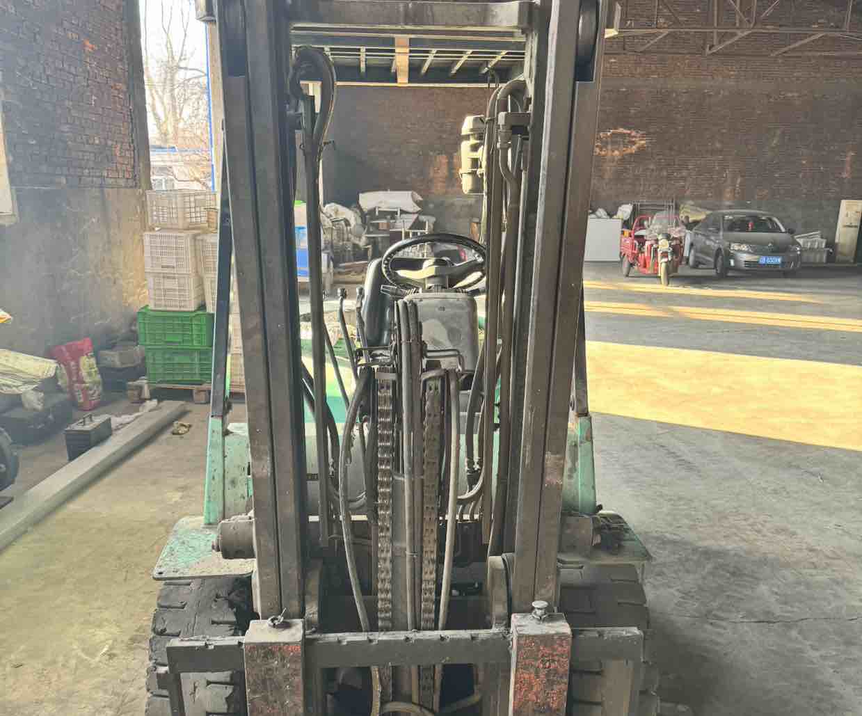 辽宁省大连市中山区胜利东路大连市中山区实验学校二手三菱力至优系列3.5吨升高0米柴油叉车