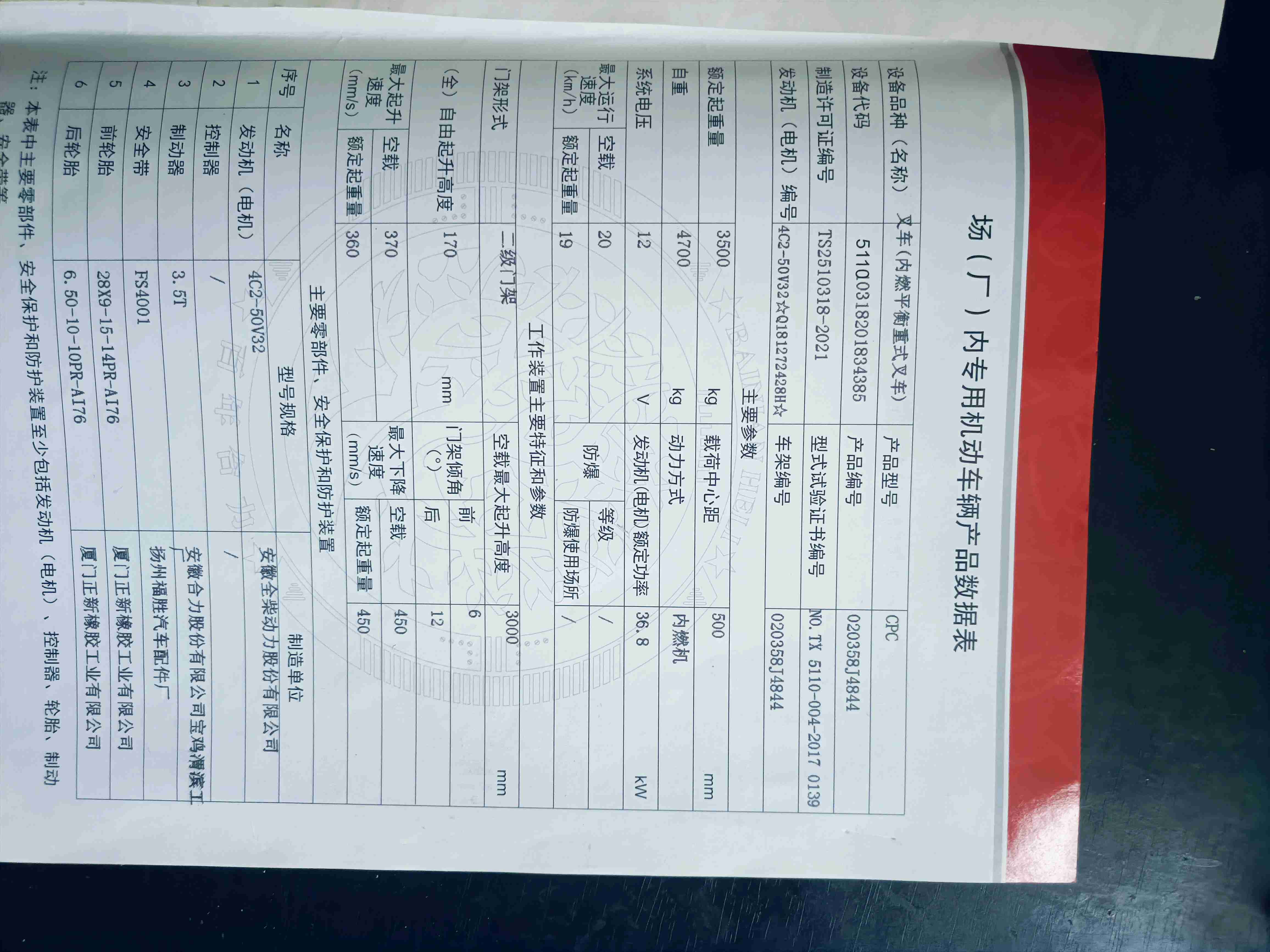 江西省新余市分宜县凤阳六三二二手合力3.5吨升高0米柴油叉车