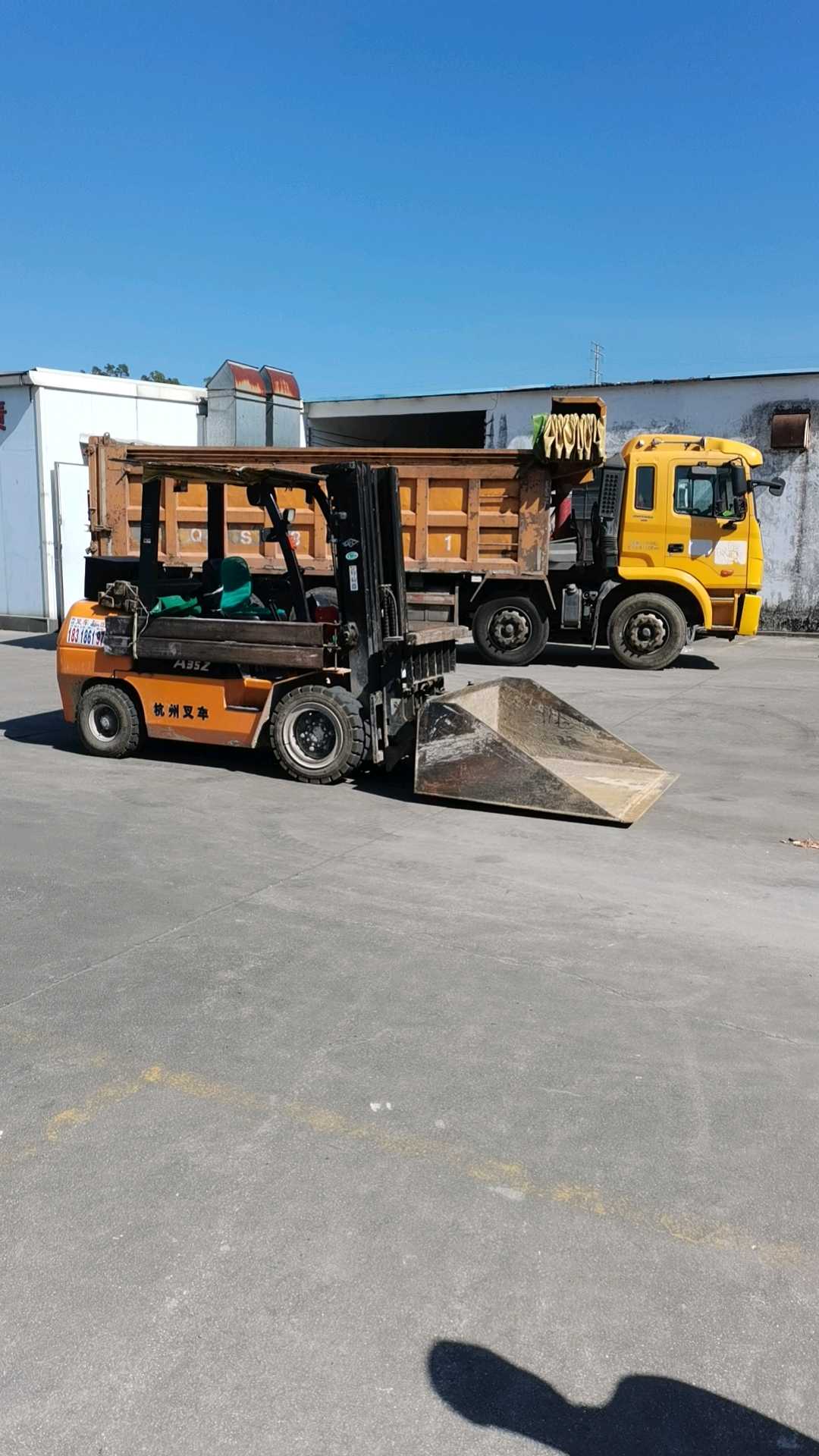 二手杭叉3.5吨柴油叉车出租