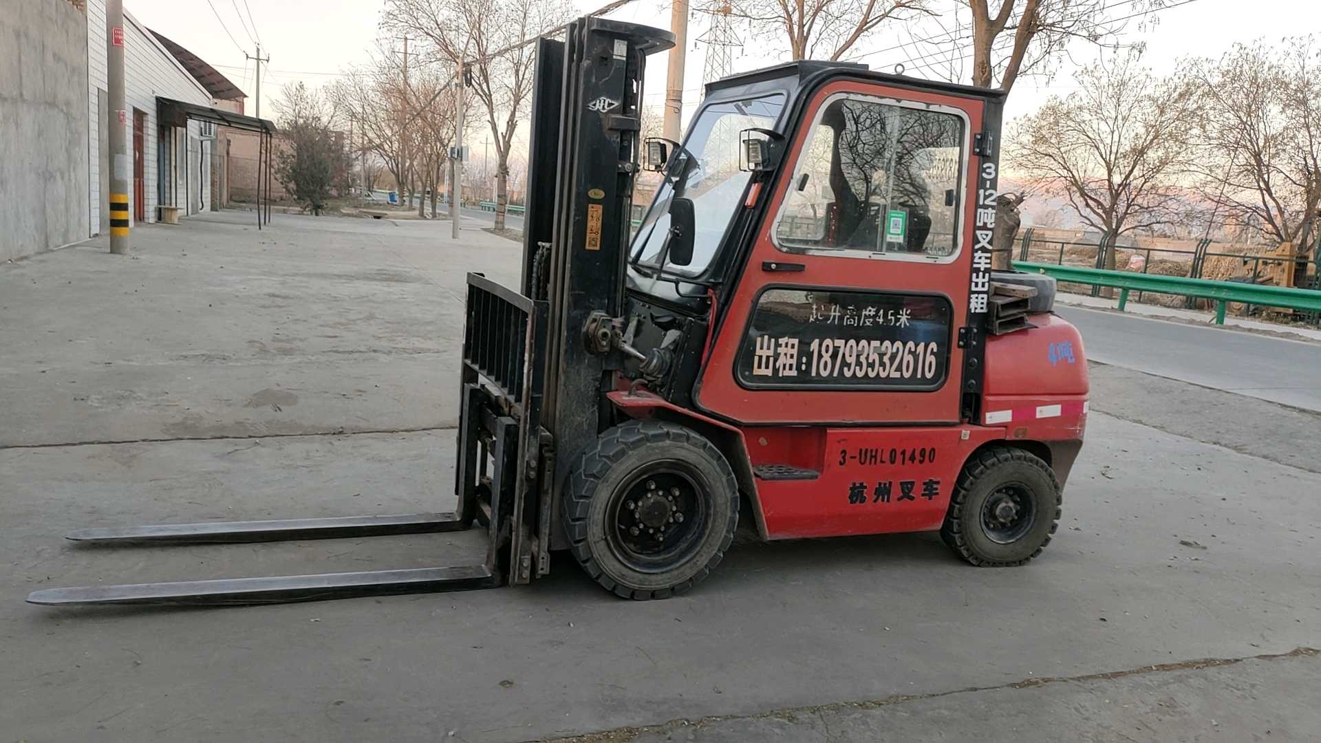 二手杭叉3.5吨柴油叉车出租