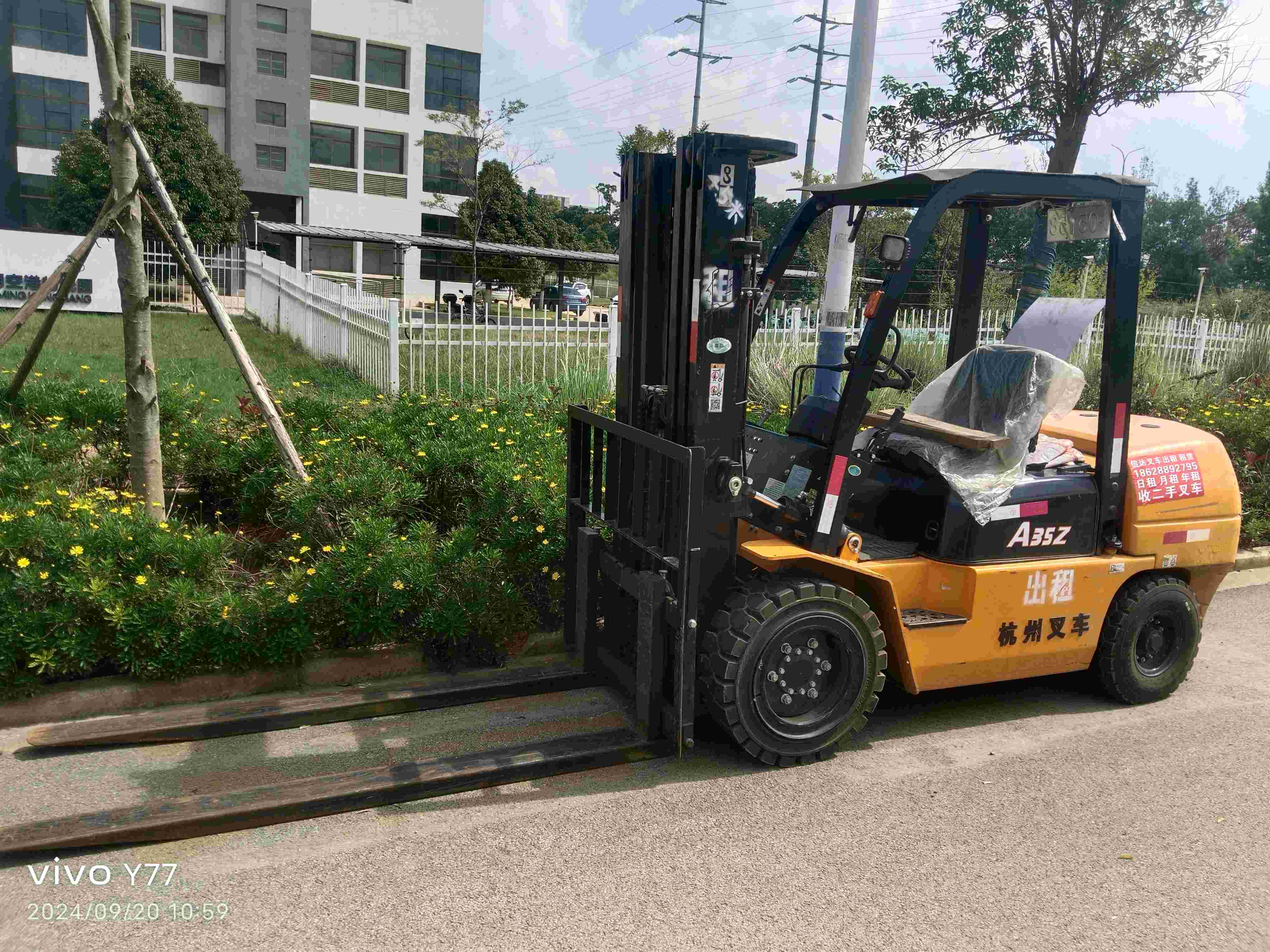 二手杭叉3.5吨柴油叉车出租