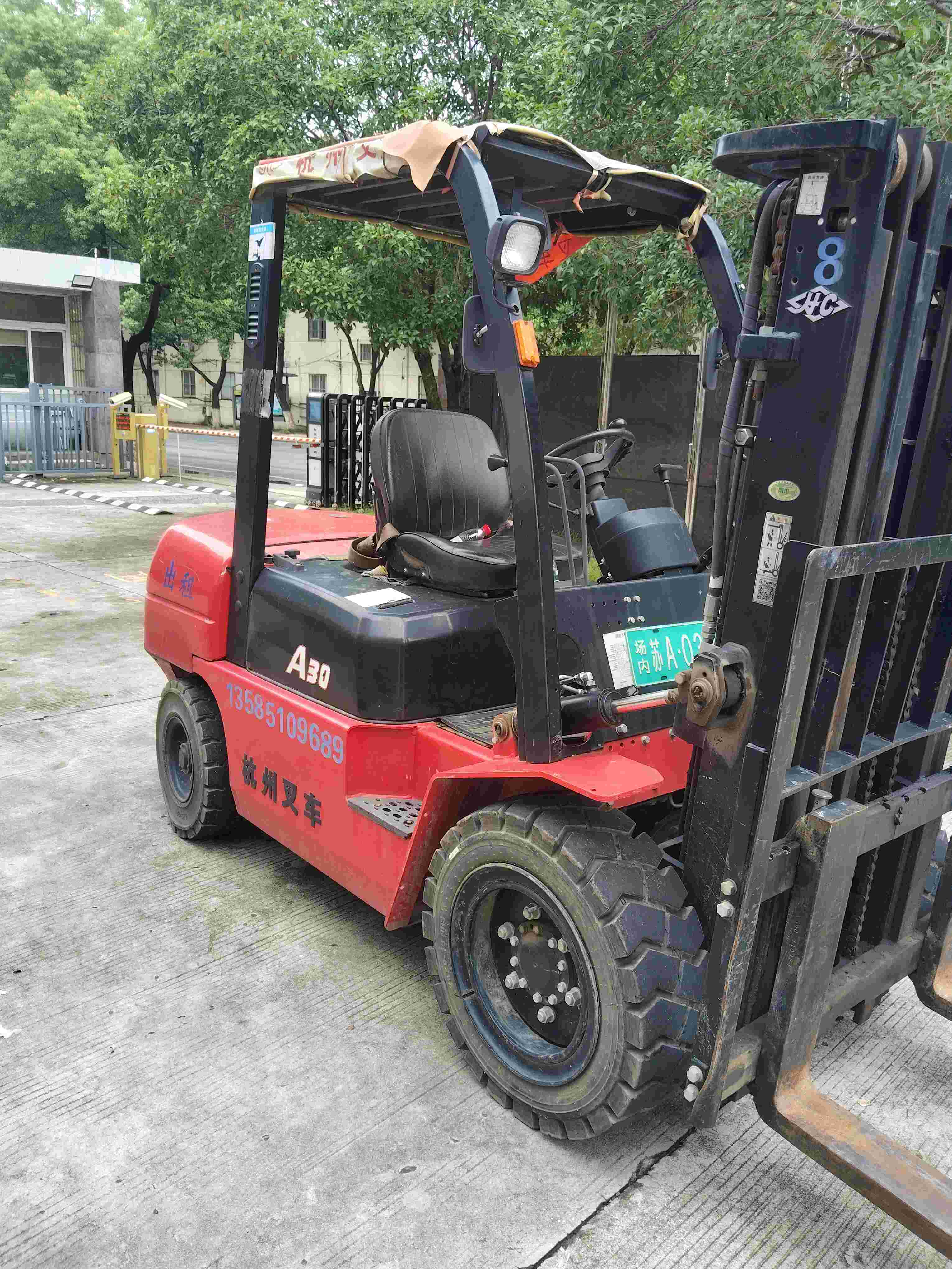 二手杭叉3.5吨柴油叉车出租